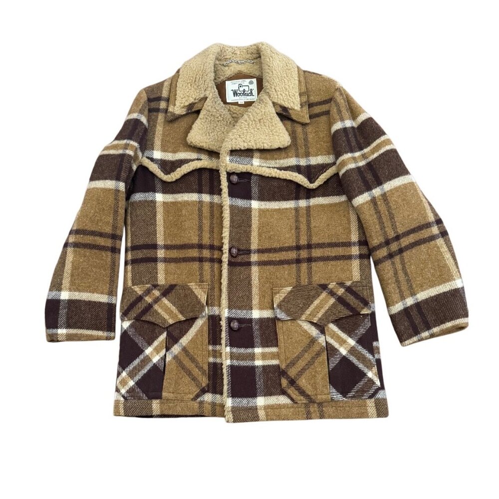 Vintage Woolrich Plaid Sherpa Lined Flannel Jacket - image 1